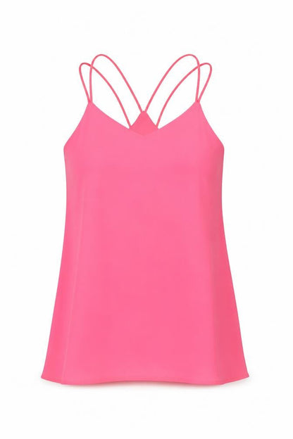 Womens UK Size 8 Quiz Pink Basic Tank