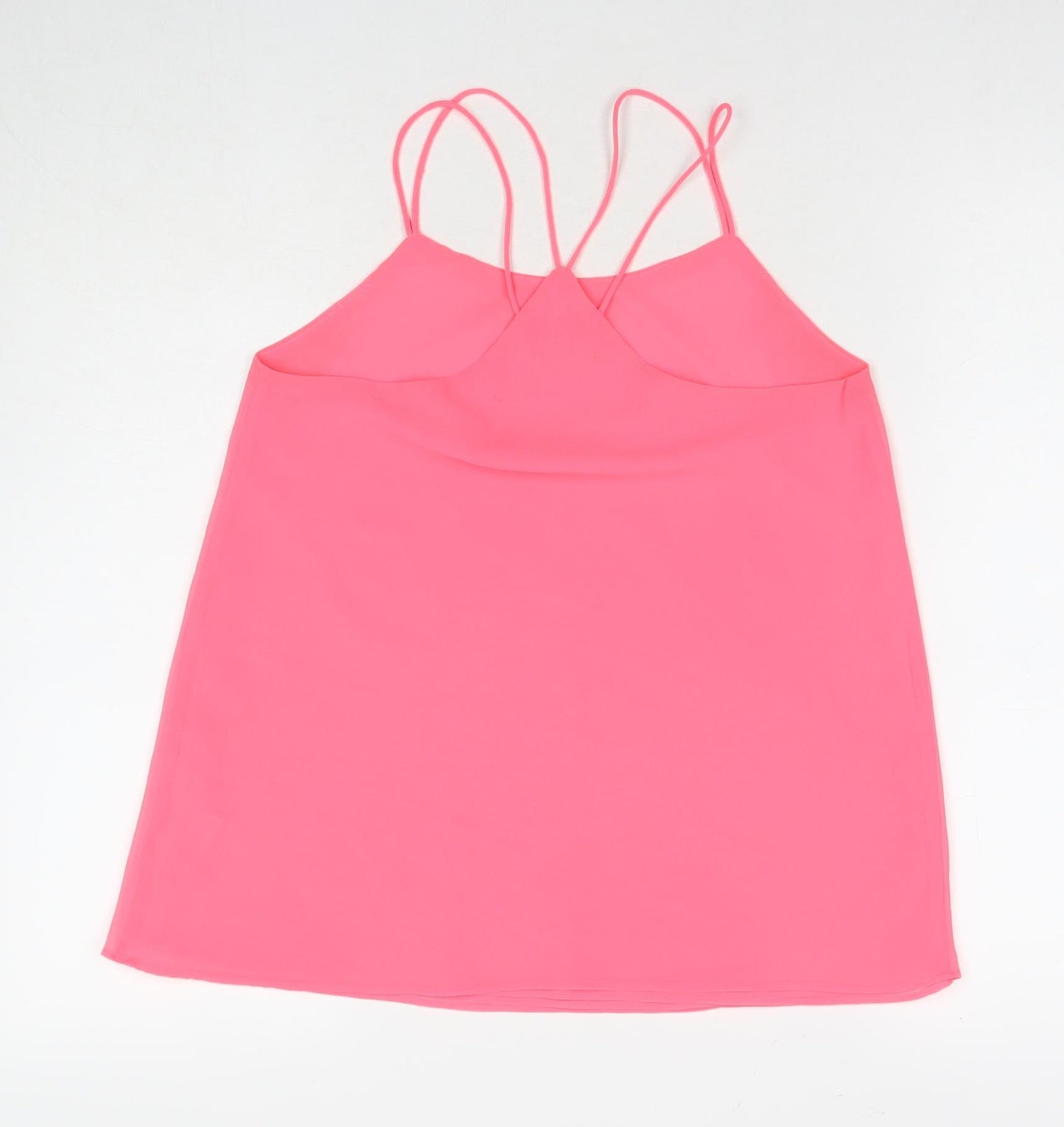 Quiz Womens Pink Polyester Basic Tank Size 8 Round Neck