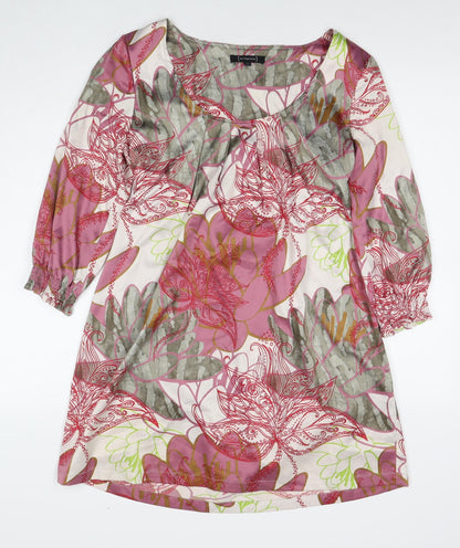 St Martins Womens Multicoloured Floral Polyester A-Line Size 10 Round Neck Pullover