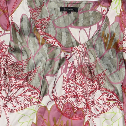 St Martins Womens Multicoloured Floral Polyester A-Line Size 10 Round Neck Pullover