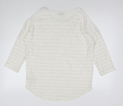 Womens UK Size 14 NEXT White Tunic Blouse