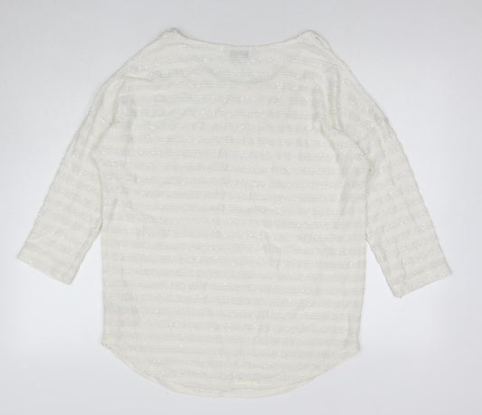 Womens UK Size 14 NEXT White Tunic Blouse