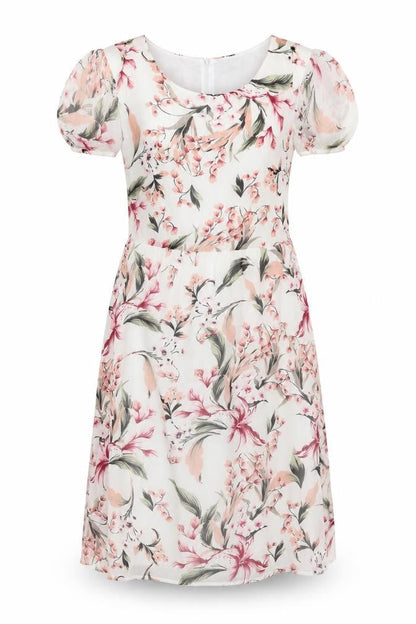 Tenki Womens Multicoloured Floral Polyester A-Line Size 10 Round Neck Zip - Cold Shoulder