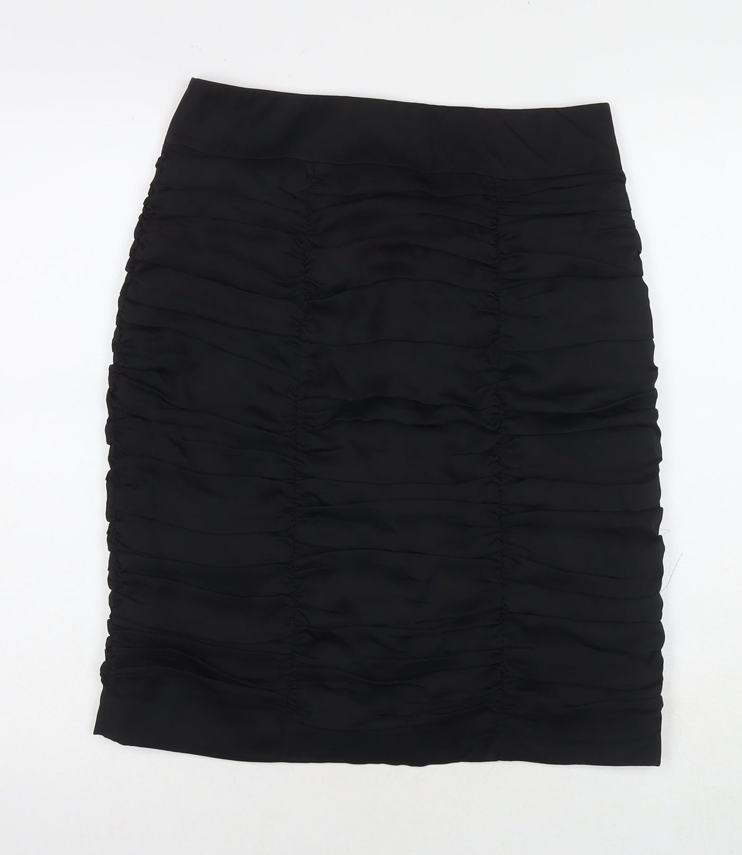 H&M Womens Black Polyester Straight & Pencil Skirt Size 10 Zip