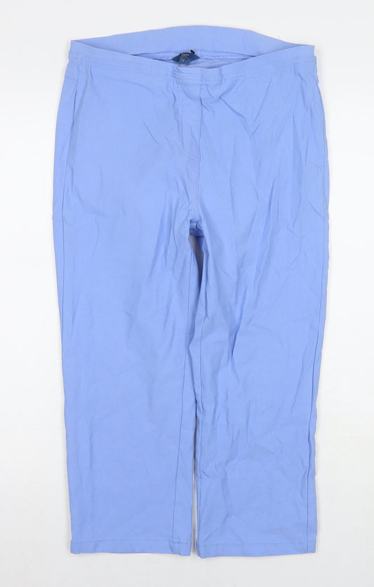 Cotton Traders Womens Beige Viscose Trousers Size 12 L20 in Regular