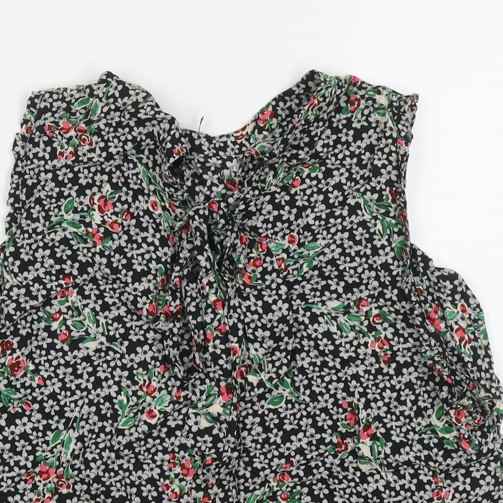 Womens UK Size L Zara Multicoloured Basic Tank