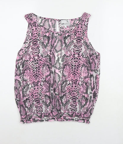 Womens UK Size 10 Internacionale Pink Basic Tank