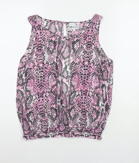 Womens UK Size 10 Internacionale Pink Basic Tank
