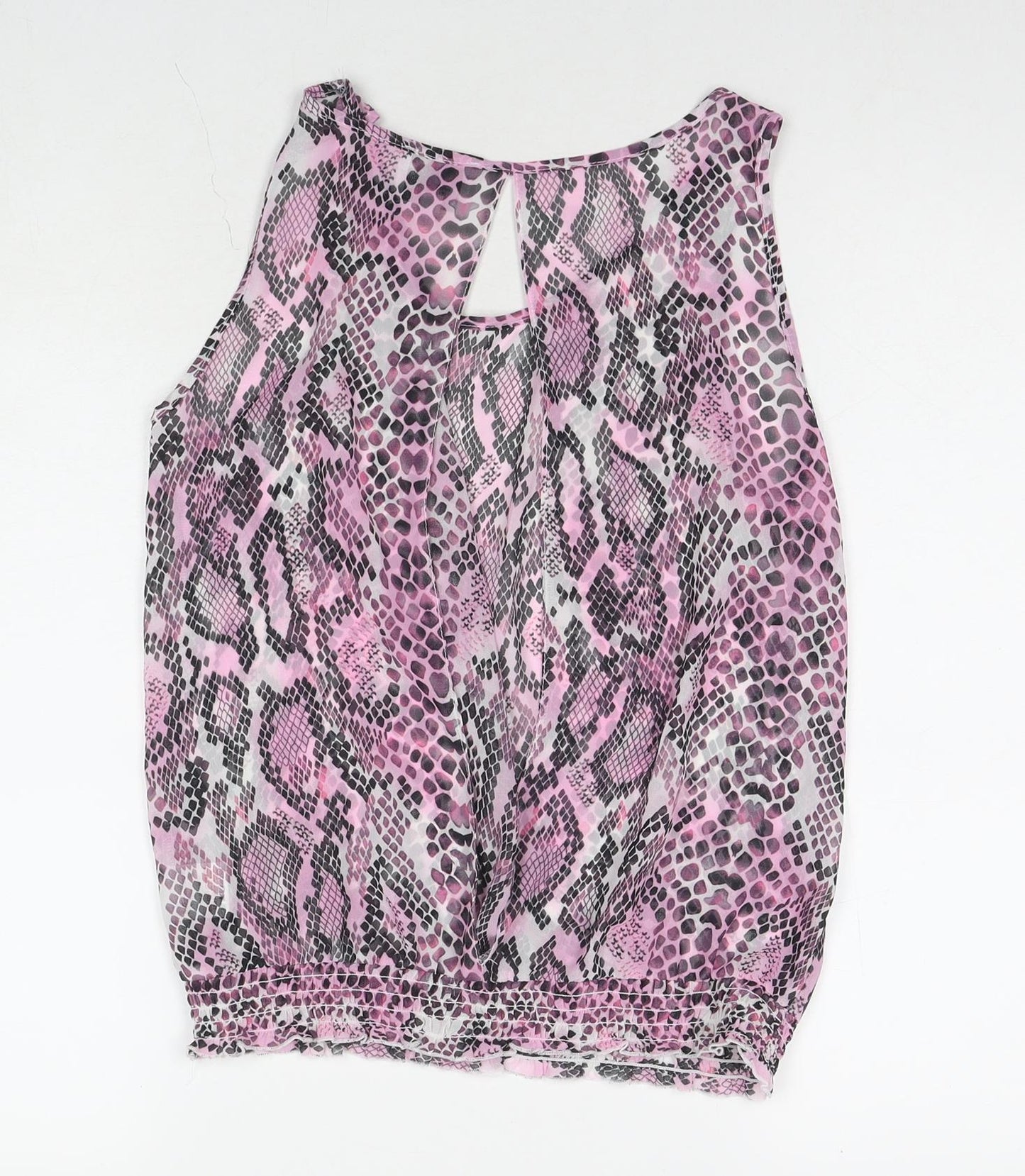 Womens UK Size 10 Internacionale Pink Basic Tank