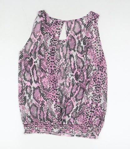 Womens UK Size 10 Internacionale Pink Basic Tank