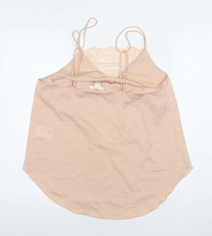 Womens UK Size 14 H&M Beige Basic Tank