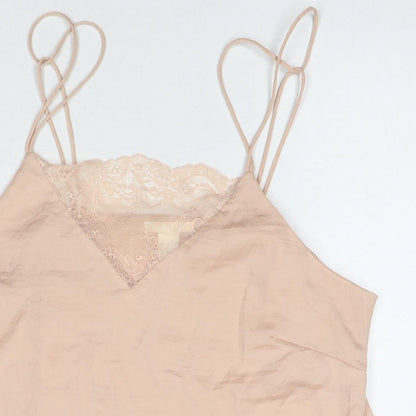 Womens UK Size 14 H&M Beige Basic Tank