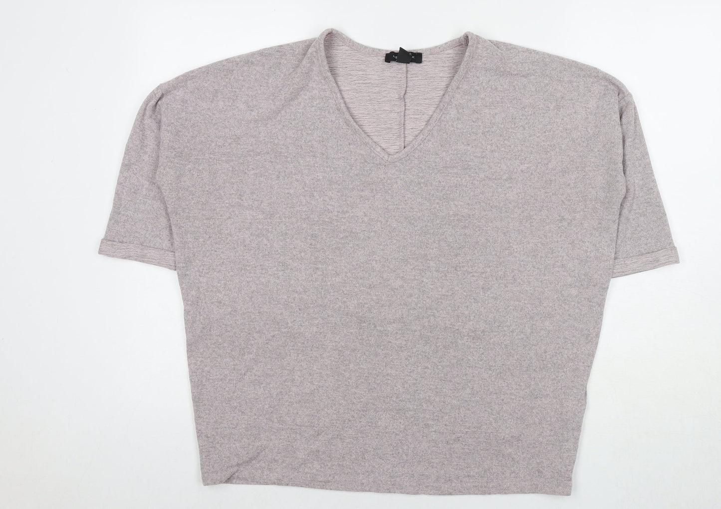 Womens UK Size M New Look Grey Basic T-Shirt