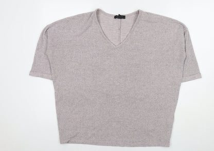 Womens UK Size M New Look Grey Basic T-Shirt
