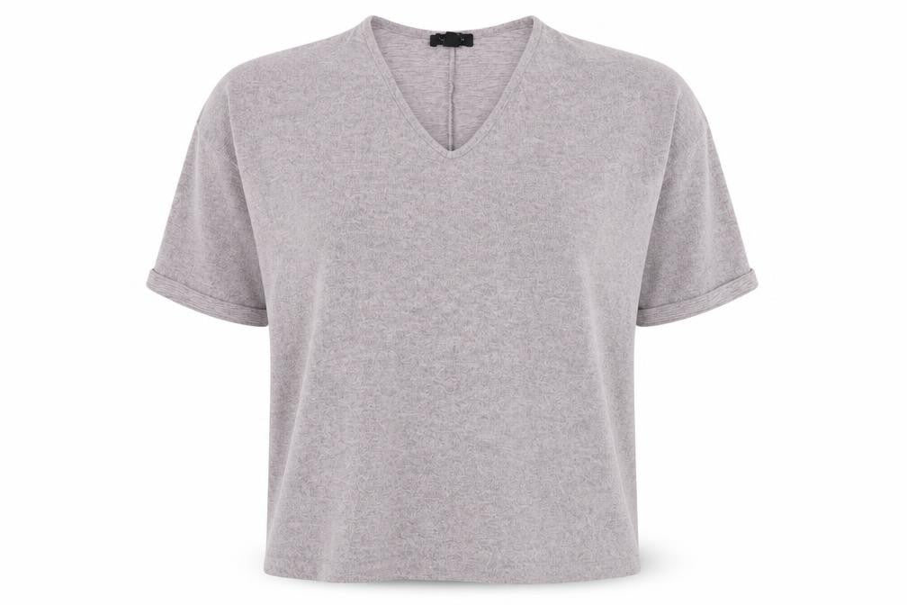 Womens UK Size M New Look Grey Basic T-Shirt