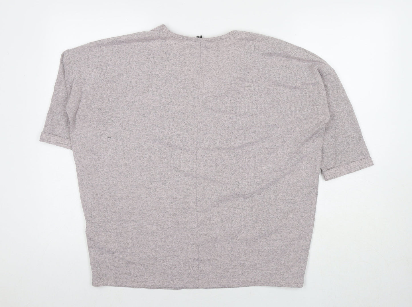 Womens UK Size M New Look Grey Basic T-Shirt