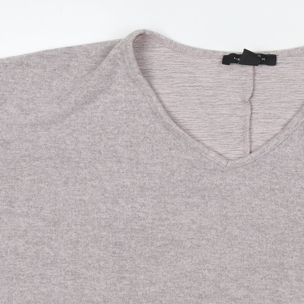 Womens UK Size M New Look Grey Basic T-Shirt