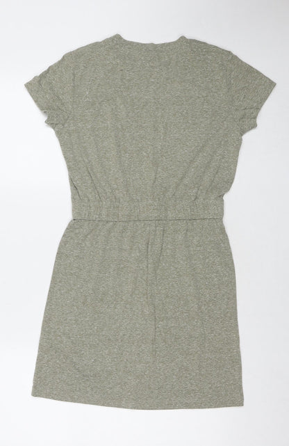 Hummel Womens Grey Polyester Trapeze & Swing Size S Round Neck Pullover