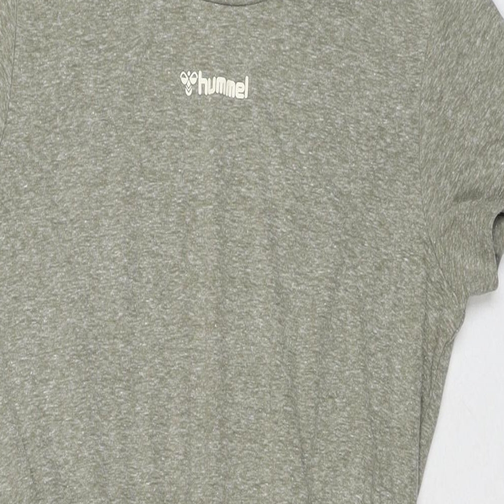 Hummel Womens Grey Polyester Trapeze & Swing Size S Round Neck Pullover