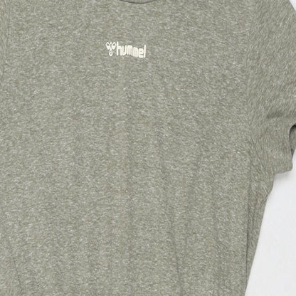 Hummel Womens Grey Polyester Trapeze & Swing Size S Round Neck Pullover