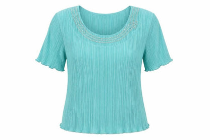 Womens UK Size L Forever Blue Basic Blouse