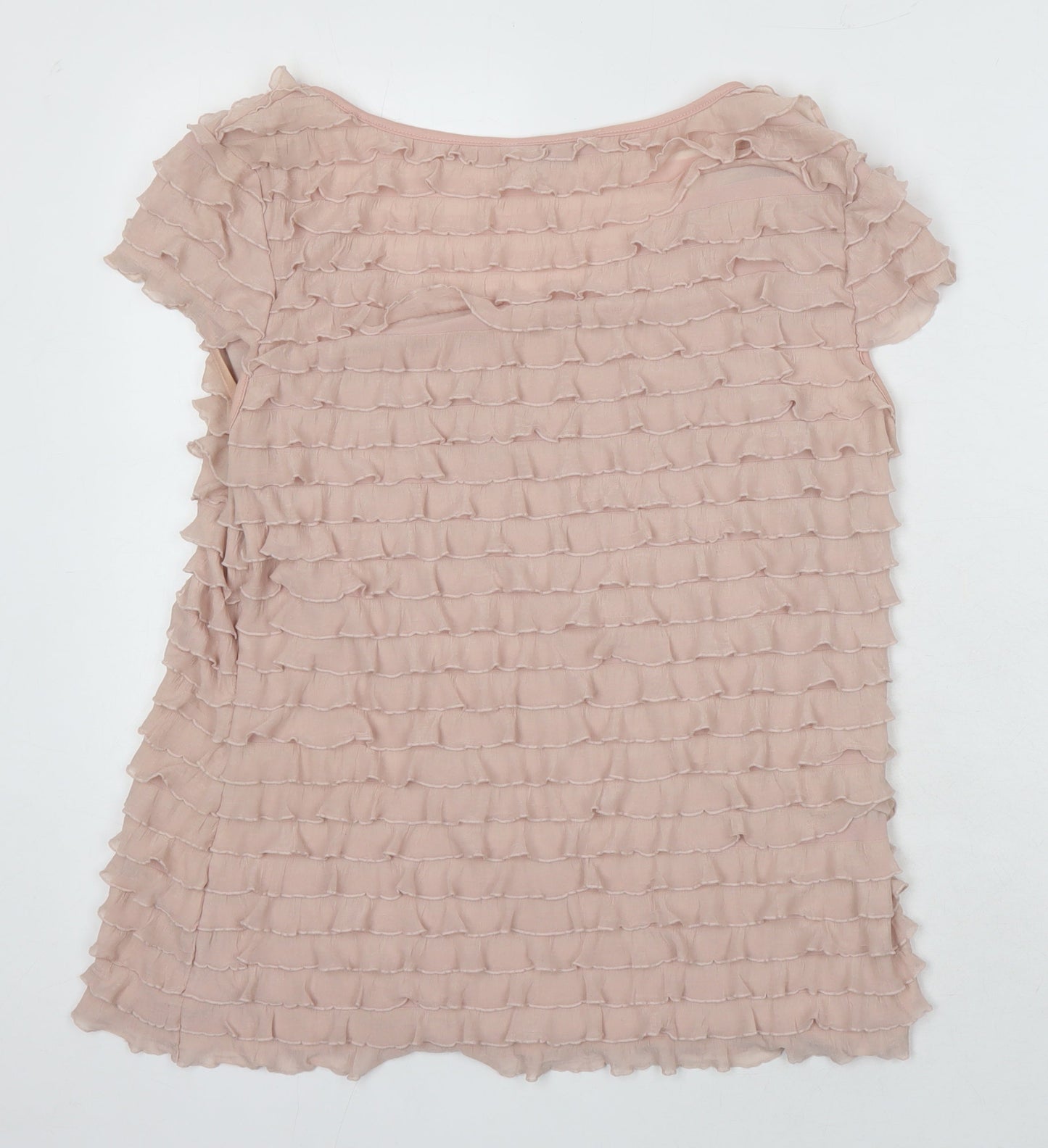 Phase Eight Womens Pink Polyester Tunic Blouse Size 18 Boat Neck