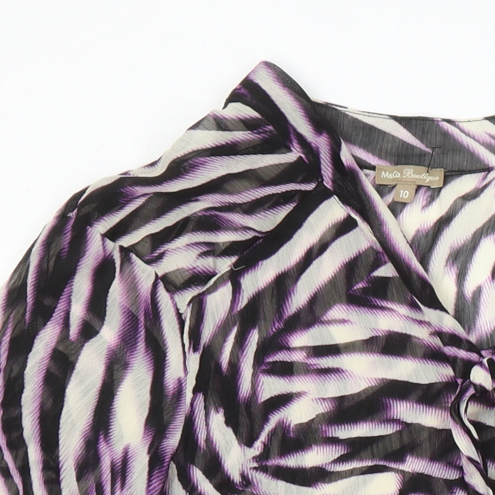 Womens UK Size 10 M&Co Multicoloured Tunic Blouse