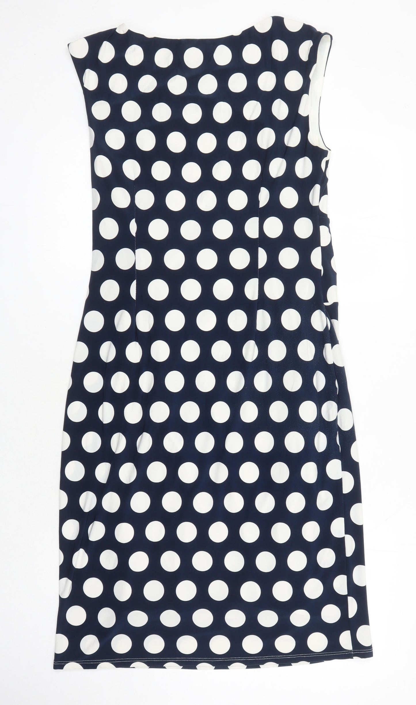 Precis Womens Multicoloured Polka Dot Polyester A-Line Size 12 Round Neck