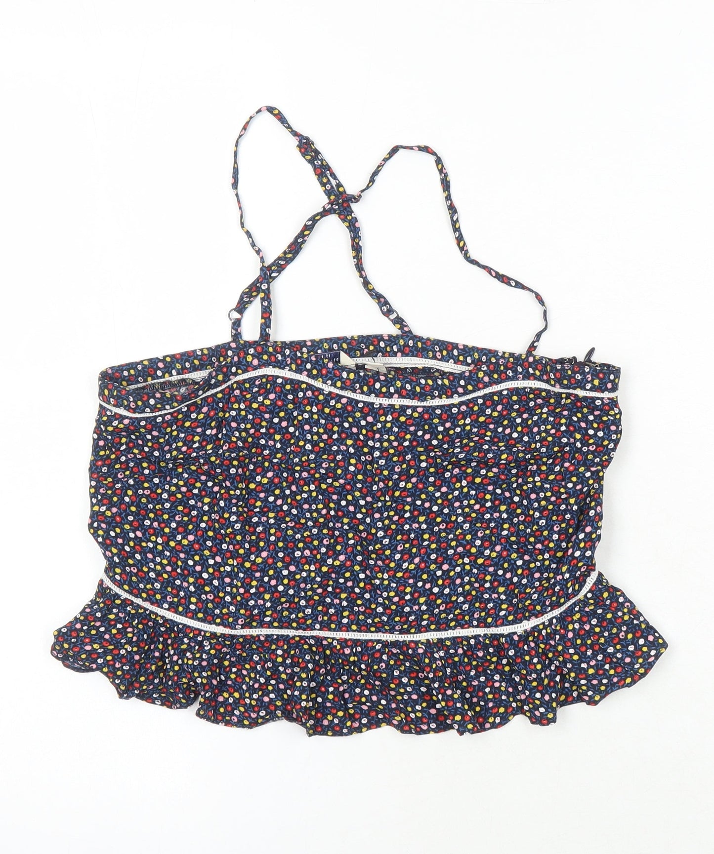 Jack Wills Womens Multicoloured Floral Viscose Camisole Blouse Size 6 Square Neck