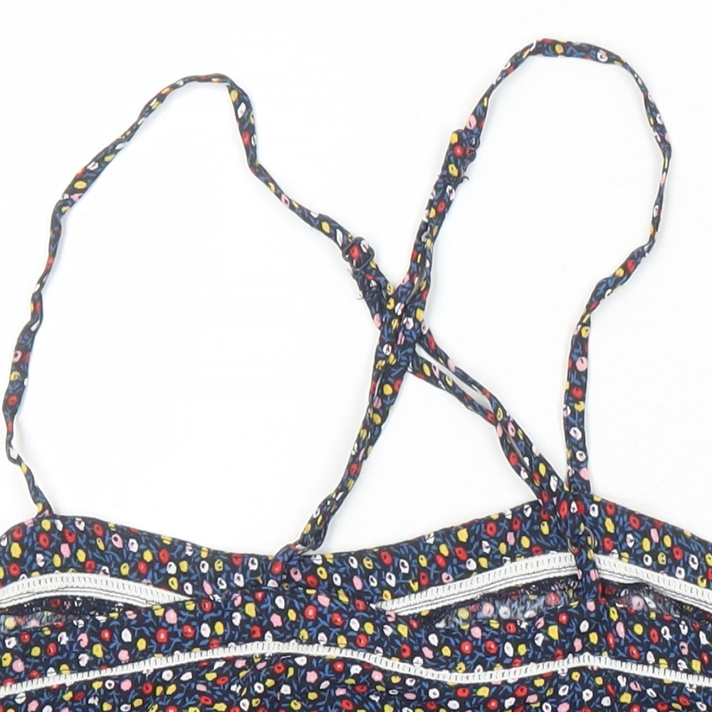 Jack Wills Womens Multicoloured Floral Viscose Camisole Blouse Size 6 Square Neck