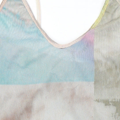 Passion of Design Womens Multicoloured Geometric Polyester Blend Camisole Blouse Size S V-Neck