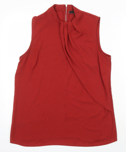 Womens UK Size 14 NEXT Red Jersey Blouse