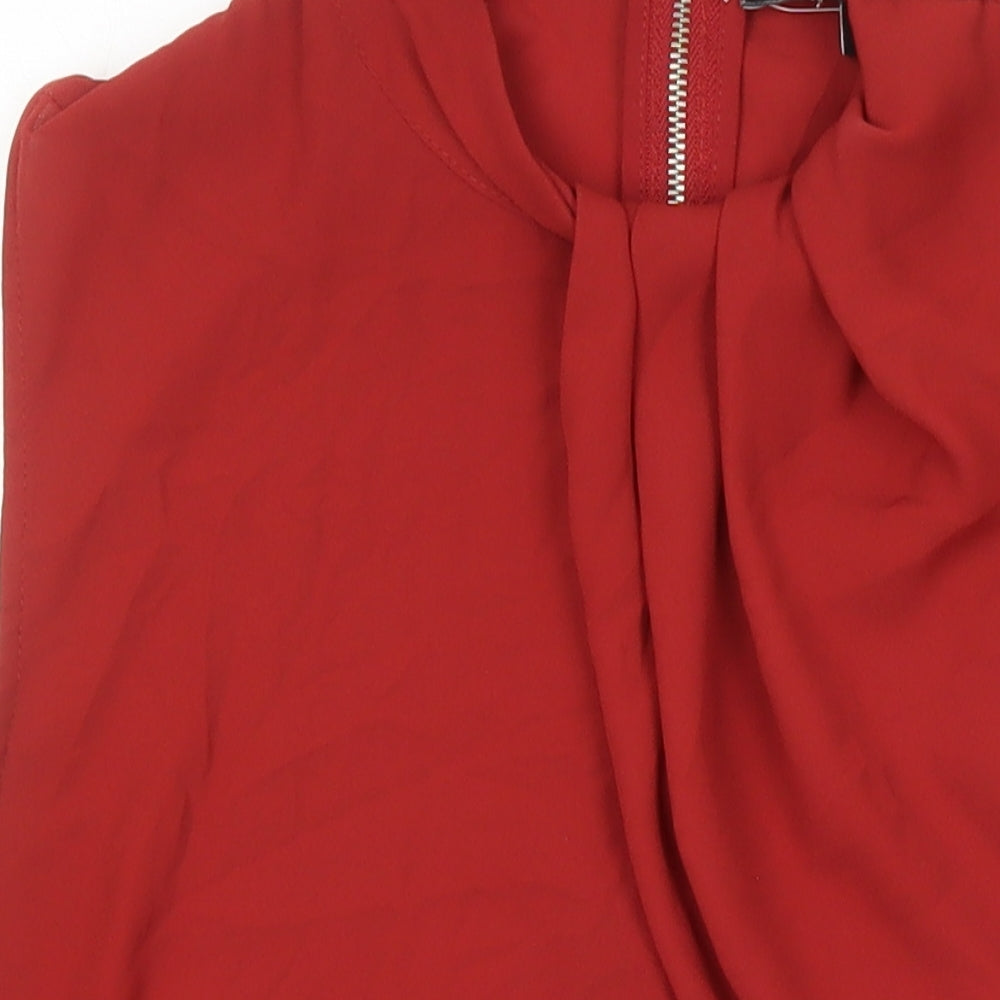 Womens UK Size 14 NEXT Red Jersey Blouse