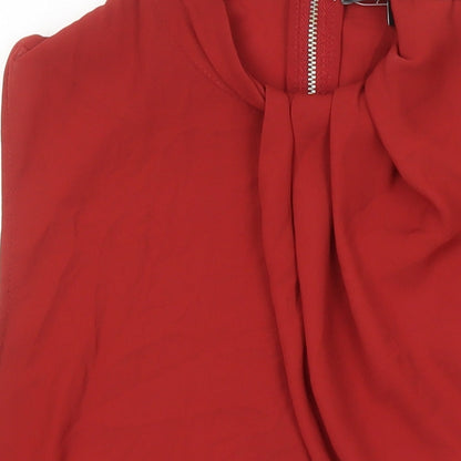 Womens UK Size 14 NEXT Red Jersey Blouse
