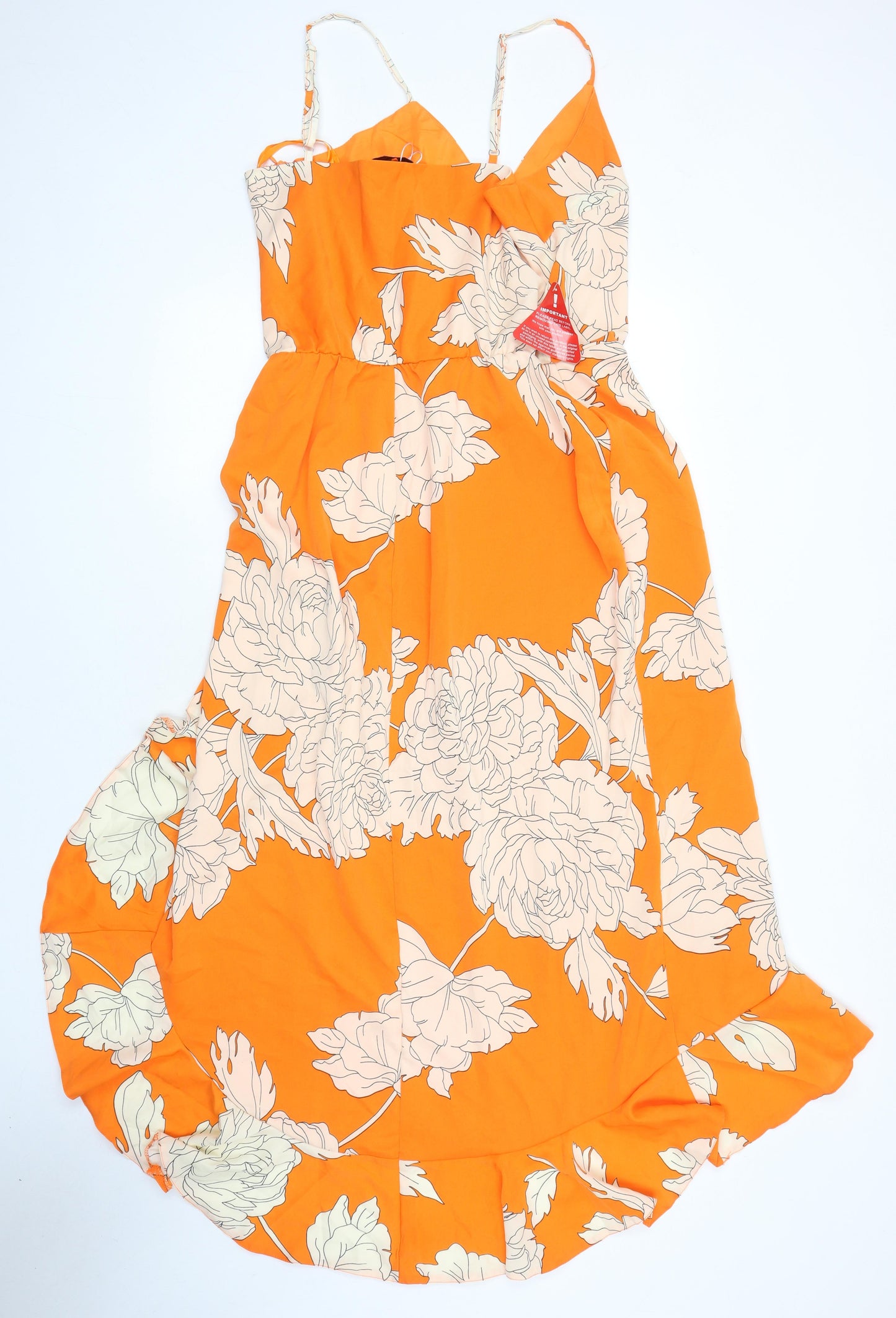 AX Womens Multicoloured Floral Polyester Fit & Flare Size 16 V-Neck