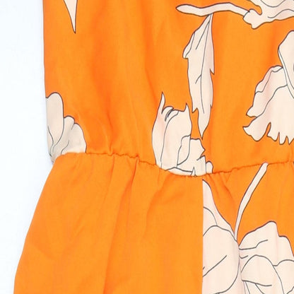 AX Womens Multicoloured Floral Polyester Fit & Flare Size 16 V-Neck