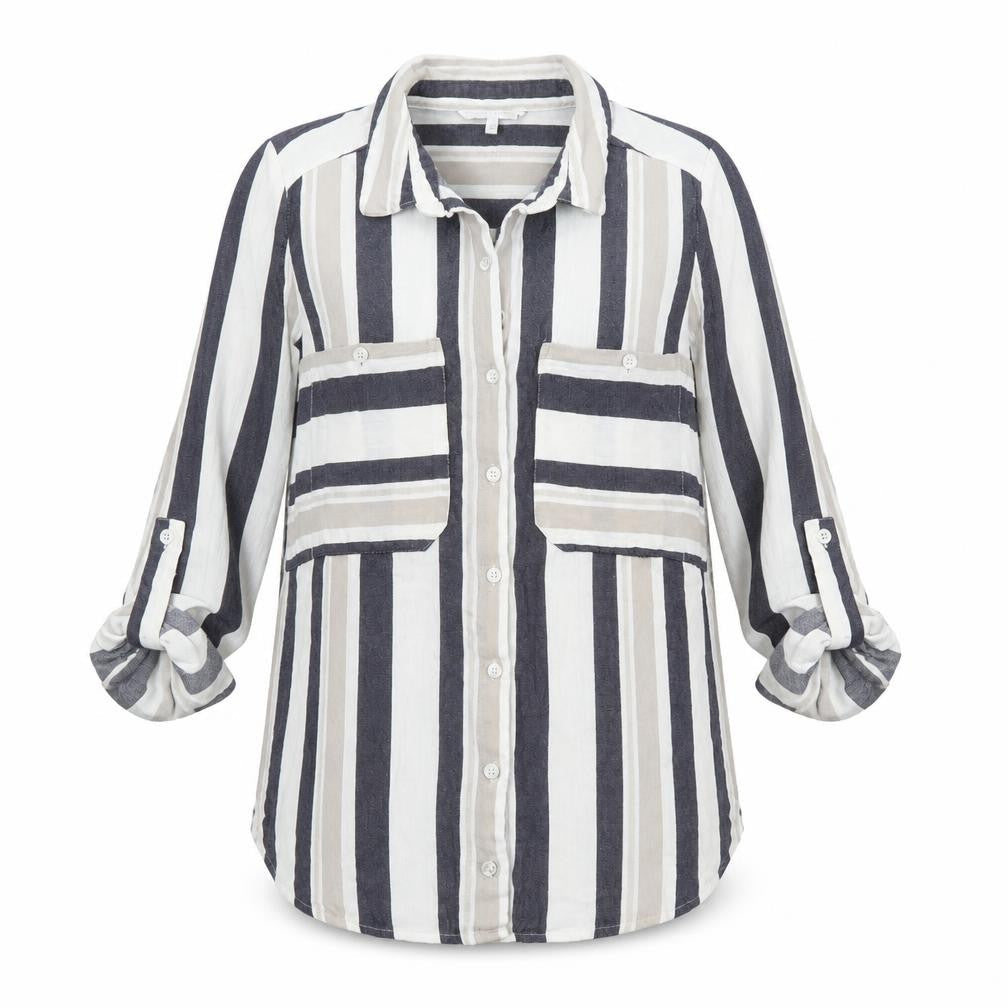 Womens UK Size 12 NEXT Ivory Basic Button-Up