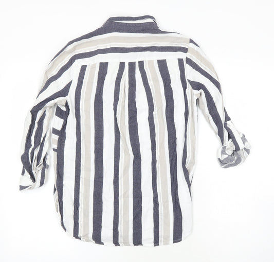 Womens UK Size 12 NEXT Ivory Basic Button-Up