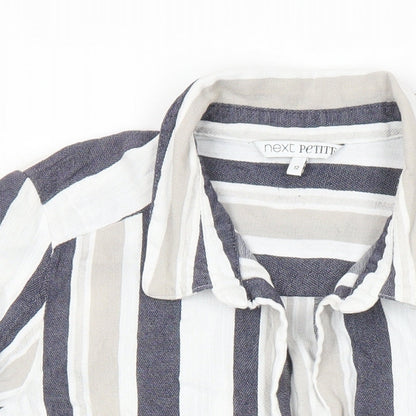 Womens UK Size 12 NEXT Ivory Basic Button-Up