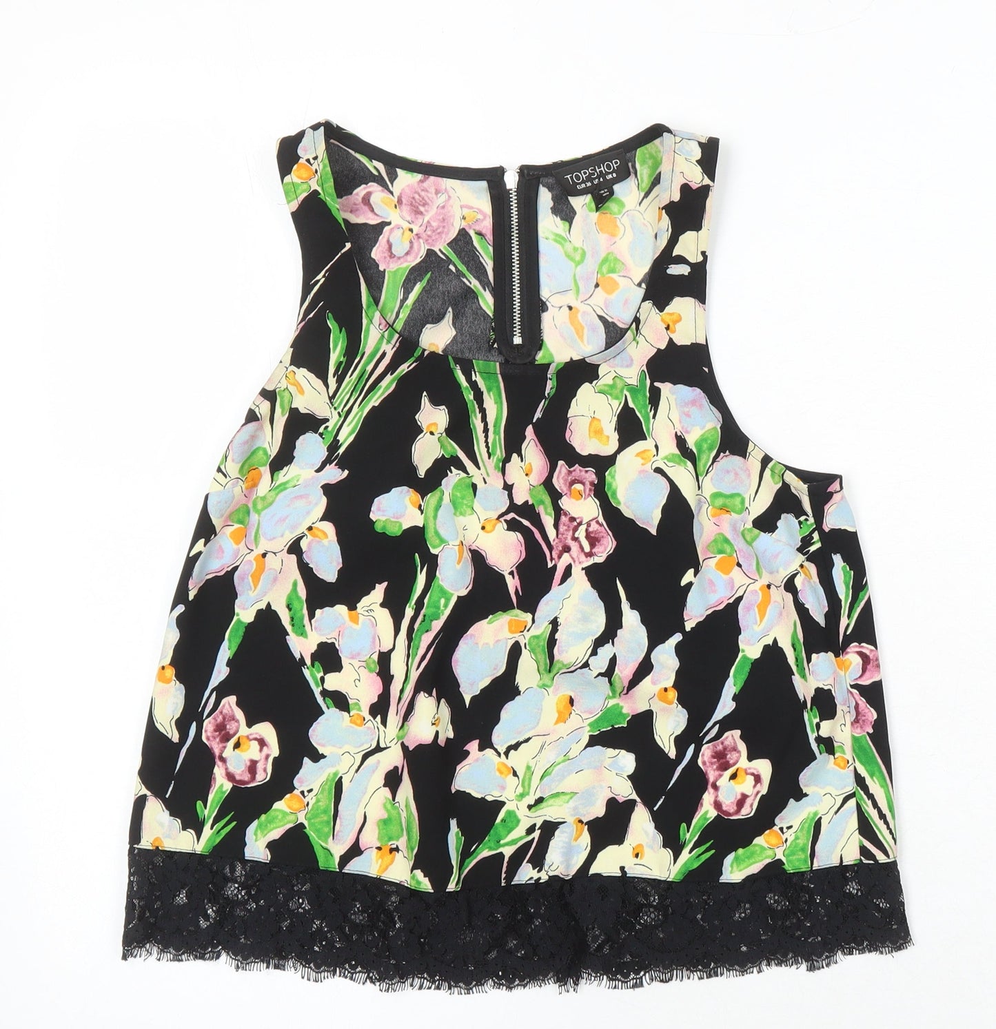 Womens UK Size 8 Topshop Multicoloured Camisole Blouse