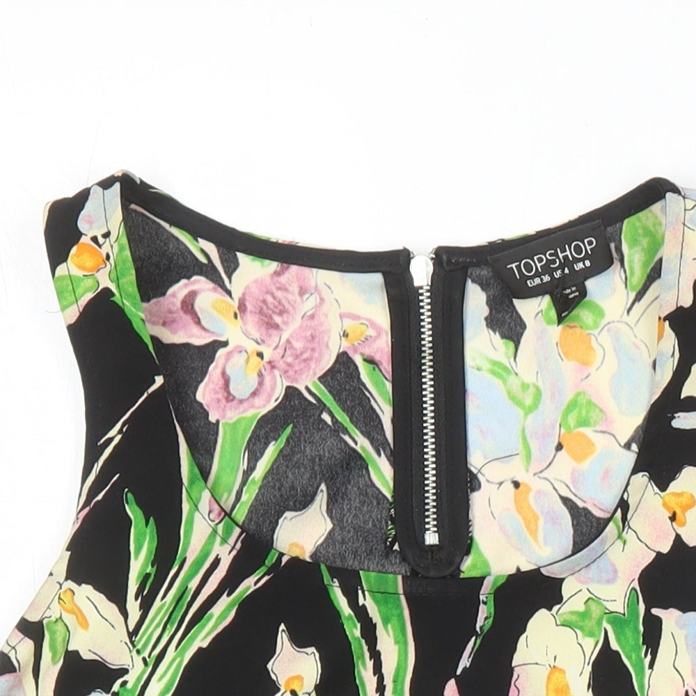 Womens UK Size 8 Topshop Multicoloured Camisole Blouse