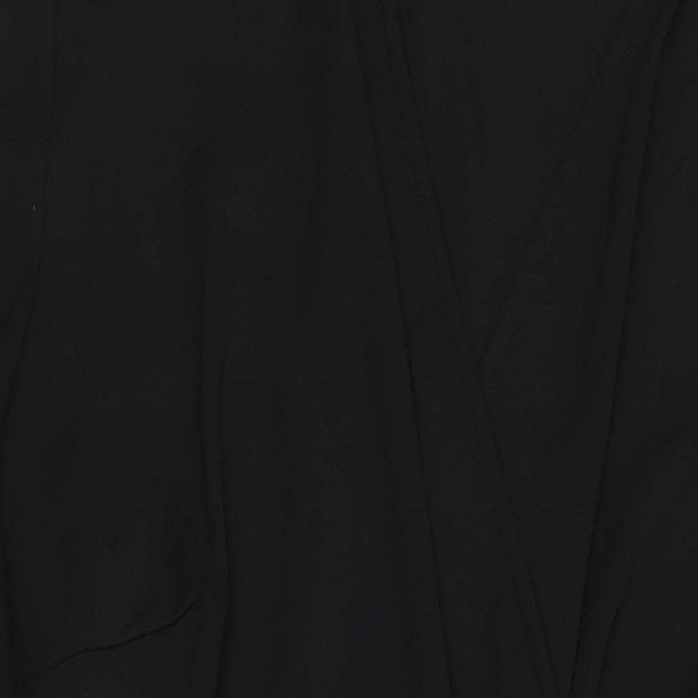 M&S Womens Black Polyester Shift Size 12 V-Neck