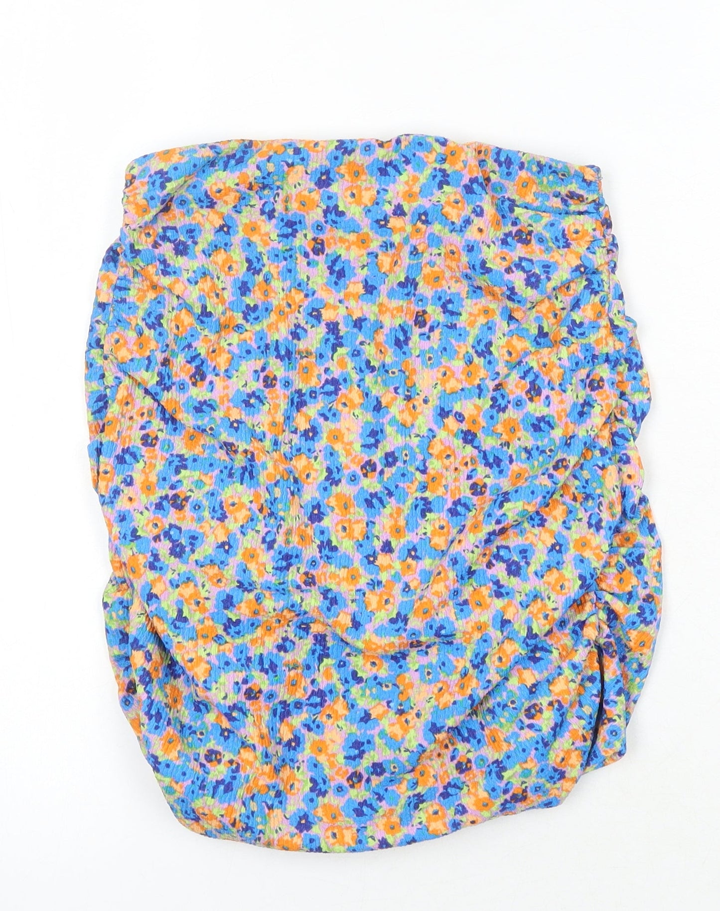 Womens UK Size S Pull&Bear Multicoloured Cropped T-Shirt