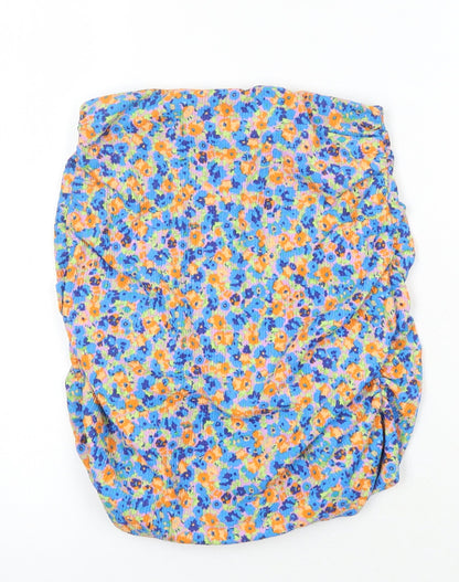 Womens UK Size S Pull&Bear Multicoloured Cropped T-Shirt