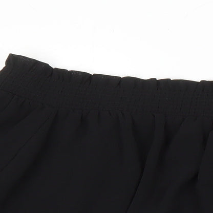 New Look Womens Black Polyester Tunic Blouse Size 14 Boat Neck