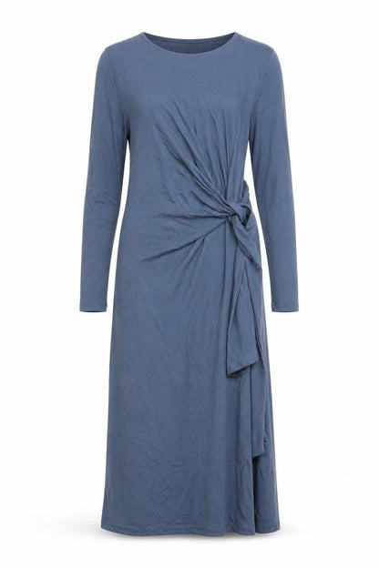 M&S Womens Blue Modal A-Line Size 6 Round Neck