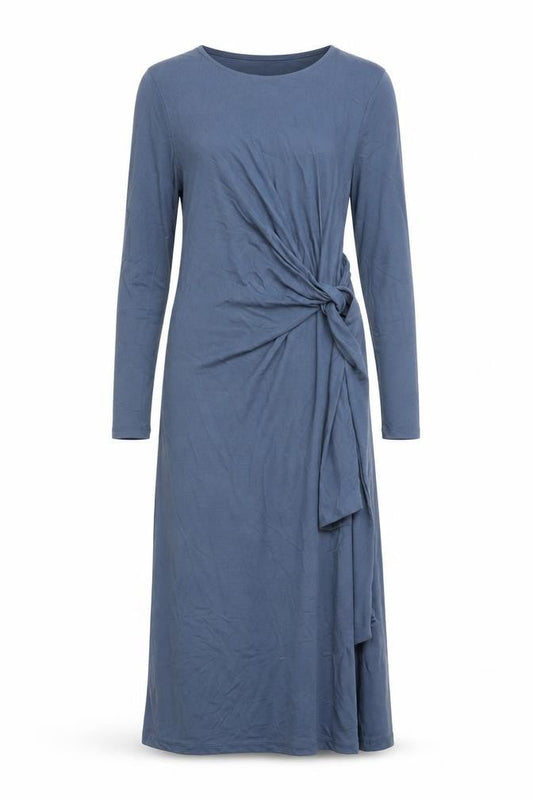 M&S Womens Blue Modal A-Line Size 6 Round Neck