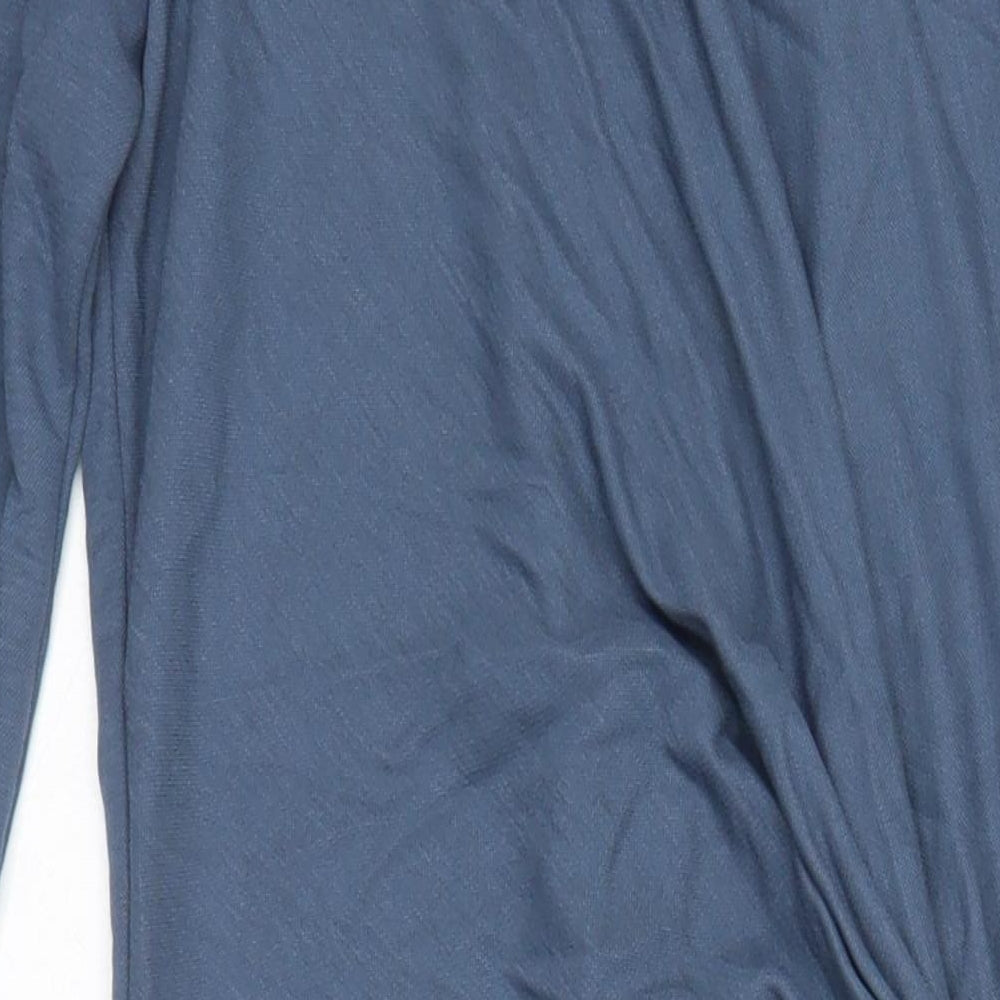 M&S Womens Blue Modal A-Line Size 6 Round Neck