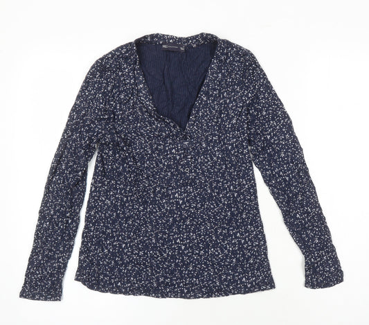 M&S Womens Multicoloured Floral Viscose Jersey Blouse Size 10 Sweetheart