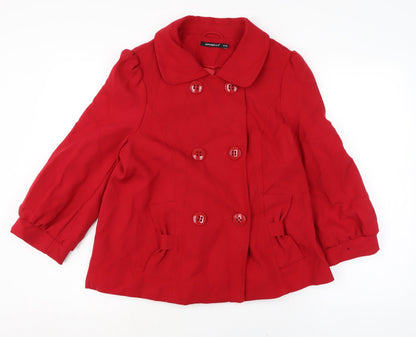 Atmosphere Womens Red Jacket Size 14 Button